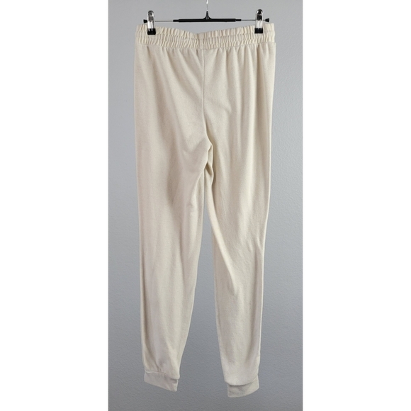 BETTER TOGETHER // cream super soft tie elastic waist banded cuffs lounge pants - Picture 4 of 6